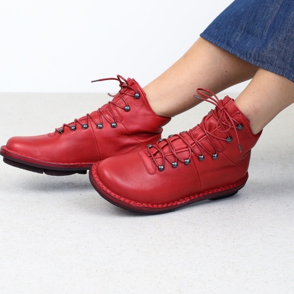 Trippen Alpin F Brown Leather Lace-Up Boots Women’s EU 38 - Picture 2 of 9